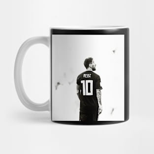 Messi 10 Black and White Mug